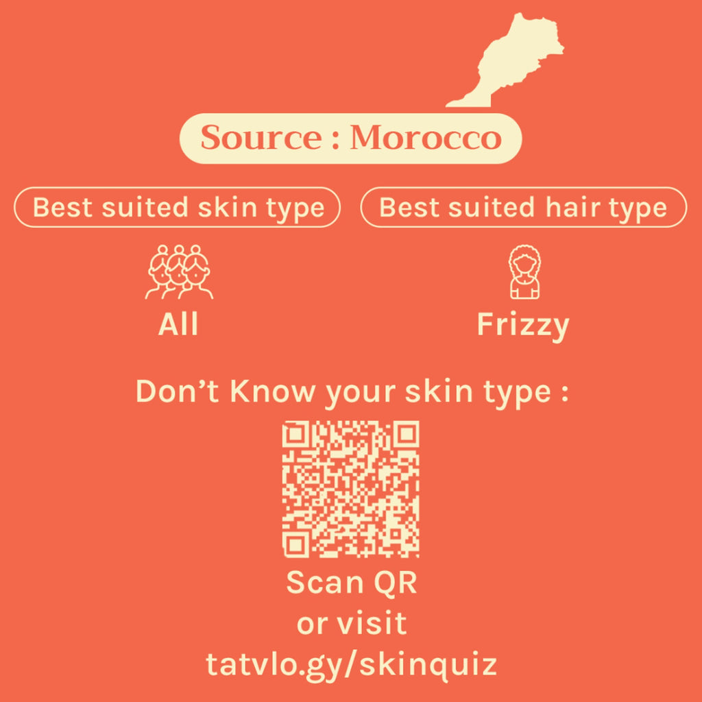 Tattvalogy Organic Moroccan Argan Oil - Vitamin-E Rich, Antioxidant, Tames Frizz for Smooth Hair | Grocsy