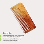 Tattvalogy Raw Neem Comb-Wide toothed, Boosts Blood Circulation, Hair Growth & Reduces Scalp Issues | Grocsy