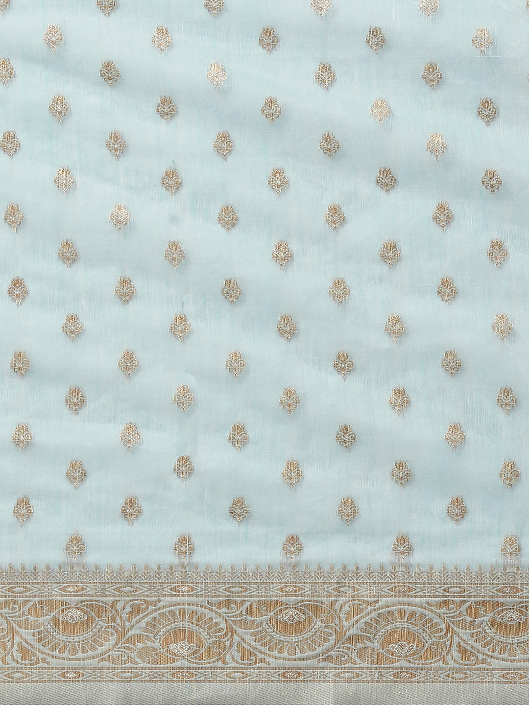 Saree Mall Blue & Silver-Toned Floral Zari Silk Cotton Sambalpuri Saree | Grocsy