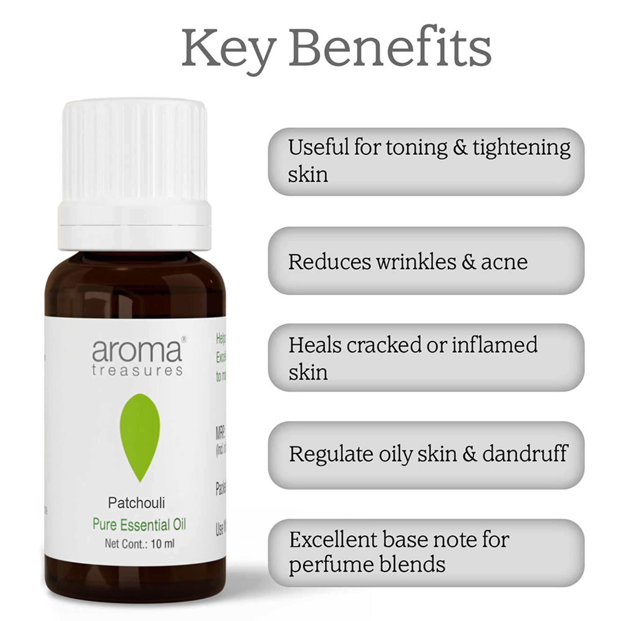 Aroma Treasures Patchouli Pure Essential Oil | Grocsy