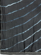 HERE&NOW Women Black Ethnic Motifs Embroidered Kurta with Trousers & With Dupatta | Grocsy
