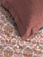MYTRIDENT Comfort Living Maroon Pure Cotton 120 TC Queen Bedsheet with 2 Pillow Covers | Grocsy