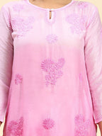 HOUSE OF KARI Floral Chikankari Embroidered Kurta | Grocsy