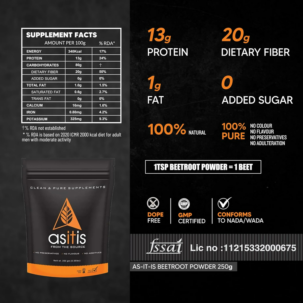 As-It-Is Nutrition Beetroot Powder | Grocsy