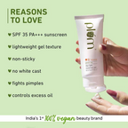 Plum Green Tea Day-Light Broad Spectrum Sunscreen Gel SPF 35 PA+++ UVA/B | Grocsy