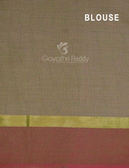 Dual Shades of Baby Pink With Contrast Blouse Pure Mangalgiri Cotton By Gayathri Reddy Designer Studio | Grocsy