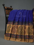 Ink Blue With Light Chikoo Leheriya Georgette Saree By Gayathri Reddy Designer Studio | Grocsy