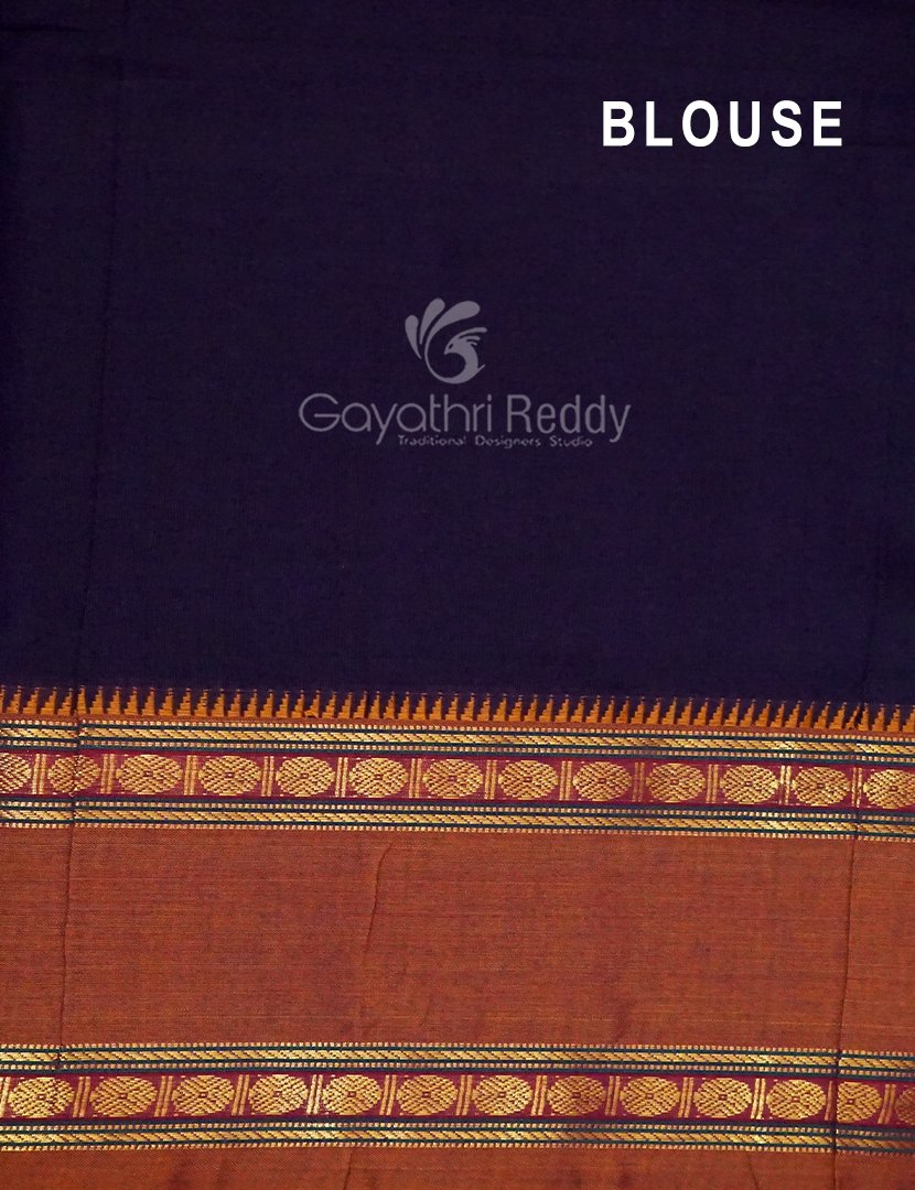Kalanetha Dark Brinjal Coloured Pure Narayanpet Cotton Saree By Gayathri Reddy Designer Studio | Grocsy