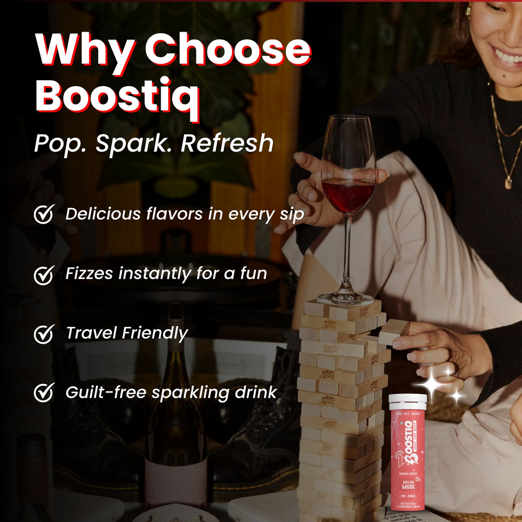 BOOSTIQ Pop & Spark Effervescent Tablets - Melon Musk | Grocsy