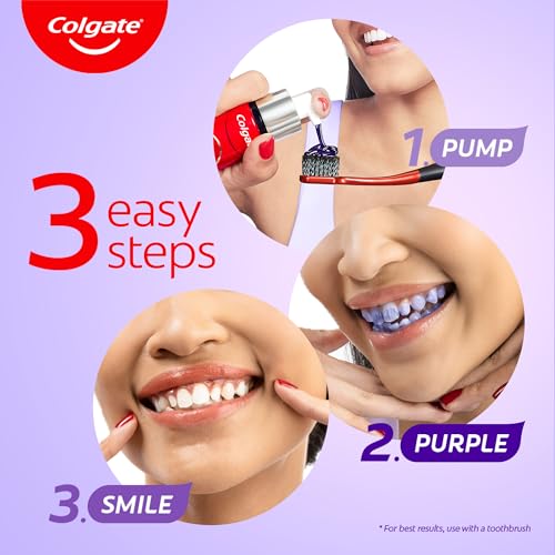 Colgate Visible White Purple Teeth Whitening Serum, 1.5oz/40ml – Mint & Yuzu Flavour, Instant Brightening Purple Serum for Whiter Smiles | Grocsy