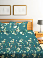 Home Sizzler Unisex Green Bedsheets | Grocsy