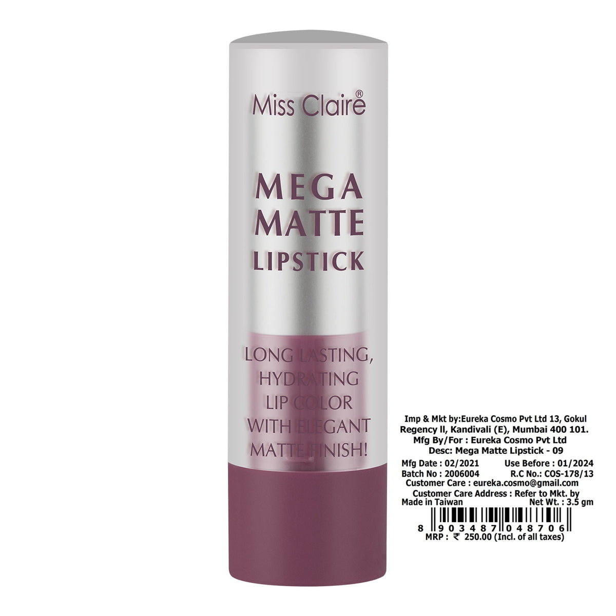 Miss Claire Mega Matte Lipstick - 9 | Grocsy