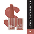 Swiss Beauty Satin Comfort Smooth Glide, Highly Pigmented , Ultra Hydrating Lipstick - 1 Barely Nude | Grocsy