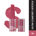 Swiss Beauty Satin Comfort Smooth Glide, Highly Pigmented , Ultra Hydrating Lipstick - 2 Prime Rose | Grocsy