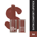 Swiss Beauty Satin Comfort Smooth Glide, Highly Pigmented , Ultra Hydrating Lipstick - 4 Toasted Brown | Grocsy