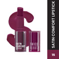 Swiss Beauty Satin Comfort Smooth Glide, Highly Pigmented , Ultra Hydrating Lipstick - 15 Old Cherry | Grocsy