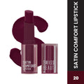 Swiss Beauty Satin Comfort Smooth Glide, Highly Pigmented , Ultra Hydrating Lipstick - 20 Night Wine | Grocsy