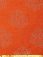 Saree Mall Orange & Gold-Toned Zari Sarees | Grocsy