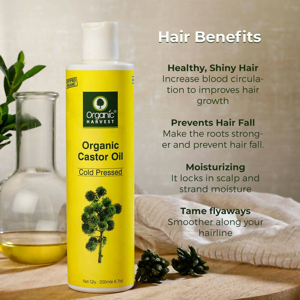 Organic Harvest Cold Pressed Organic Castor Oil | Grocsy