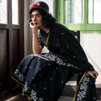 Exclusive Collection Beautiful Black Embroidery Saree | Grocsy