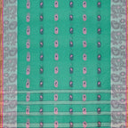 Exclusive Collection 100% Pure Cotton Green Tant Saree With Hand Weaving Work | Grocsy
