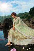Tulsi Art Green Zari Worked Soft Net Wedding Wear Lehenga Choli | Grocsy