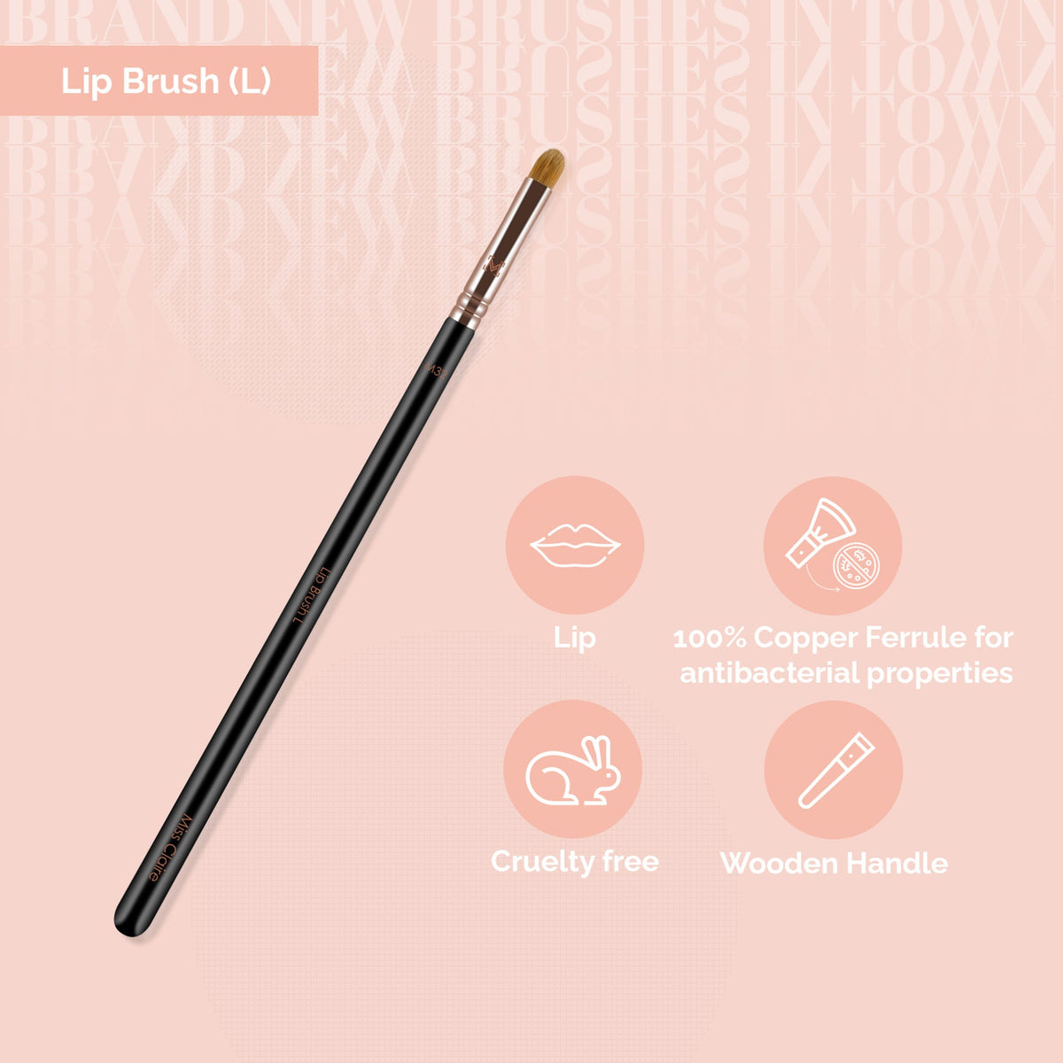 Miss Claire M32 - Lip Brush (L) - Rose Gold | Grocsy