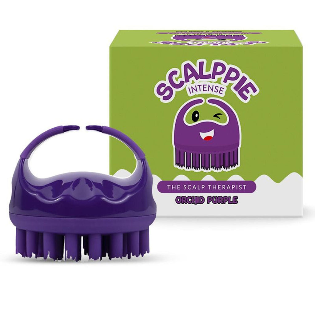 Scalppie Pro Silicon Hair Scalp Massager & Shampoo Brush Scrub Hair Growth & Anti Dandruff - Purple | Grocsy