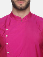 Sethukrishna Men Rose Angrakha Kurta with Dhoti Pants | Grocsy