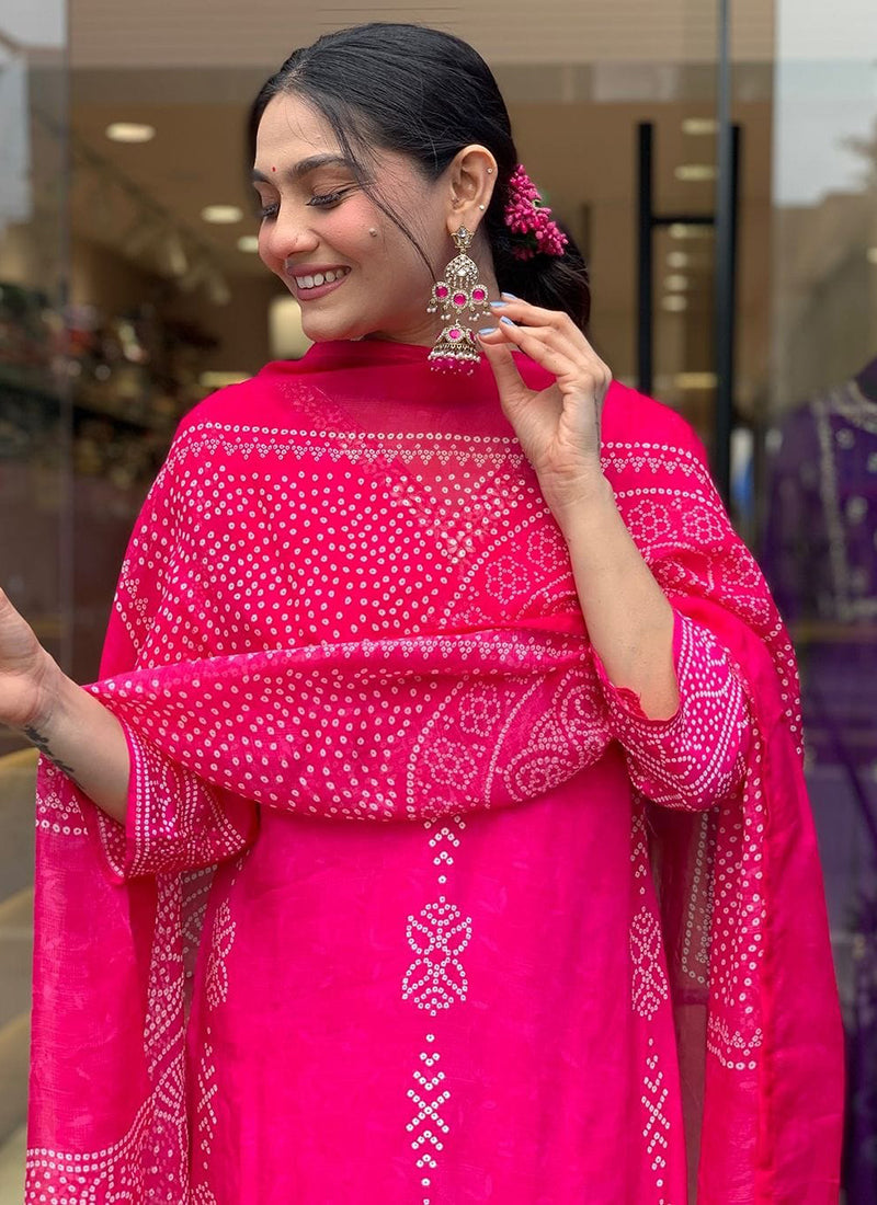Vellora Crepe Pink Daily Wear Embroidery Work Readymade Straight Suit | Grocsy