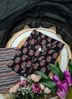 Vellora Cotton Black Daily Wear Printed Readymade Suit | Grocsy