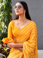 Tikhi Imli Striped Georgette Ready to Wear Saree | Grocsy