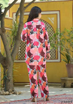 Women's Casual Fashionable Multi Muslin co-ord set - Rooh | Grocsy