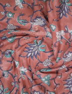 Pastel Chikoo Coloured Combination Printed Cotton Saree By Gayathri Reddy Designer Studio | Grocsy