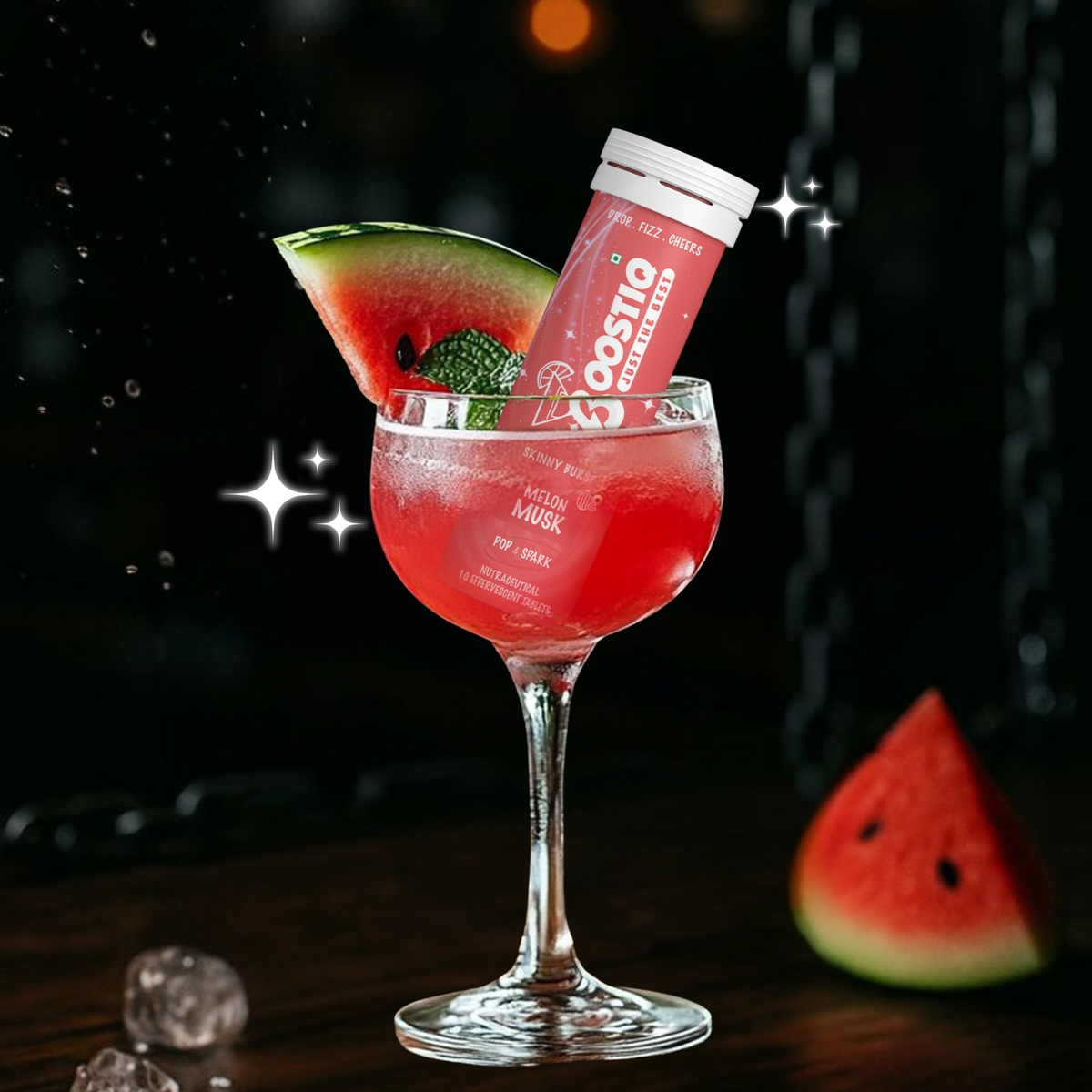 BOOSTIQ Pop & Spark Effervescent Tablets - Melon Musk | Grocsy