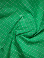 Light Green With Checks Pure Mangalgiri Cotton Saree By Gayathri Reddy Designer Studio | Grocsy