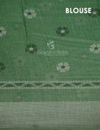 Leaf Green Coloured Block Print Semi Chanderi Saree By Gayathri Reddy Designer Studio | Grocsy