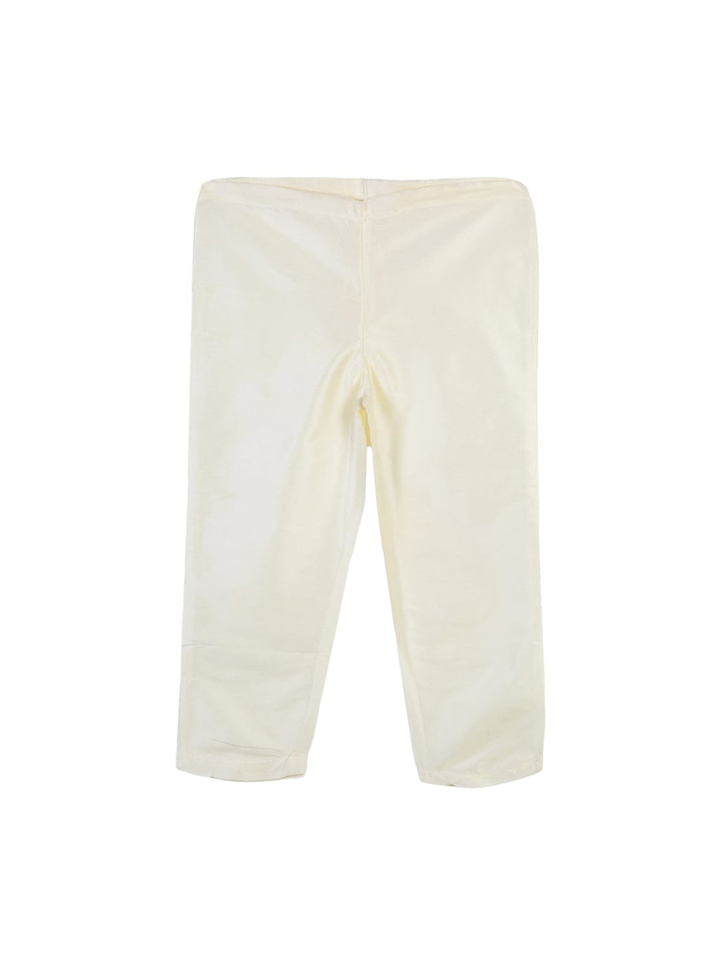 Sethukrishna Boys Green & Cream-Coloured Solid Kurta with Pyjamas | Grocsy