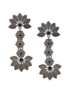 Shoshaa Silver-Toned Contemporary Drop Earrings | Grocsy