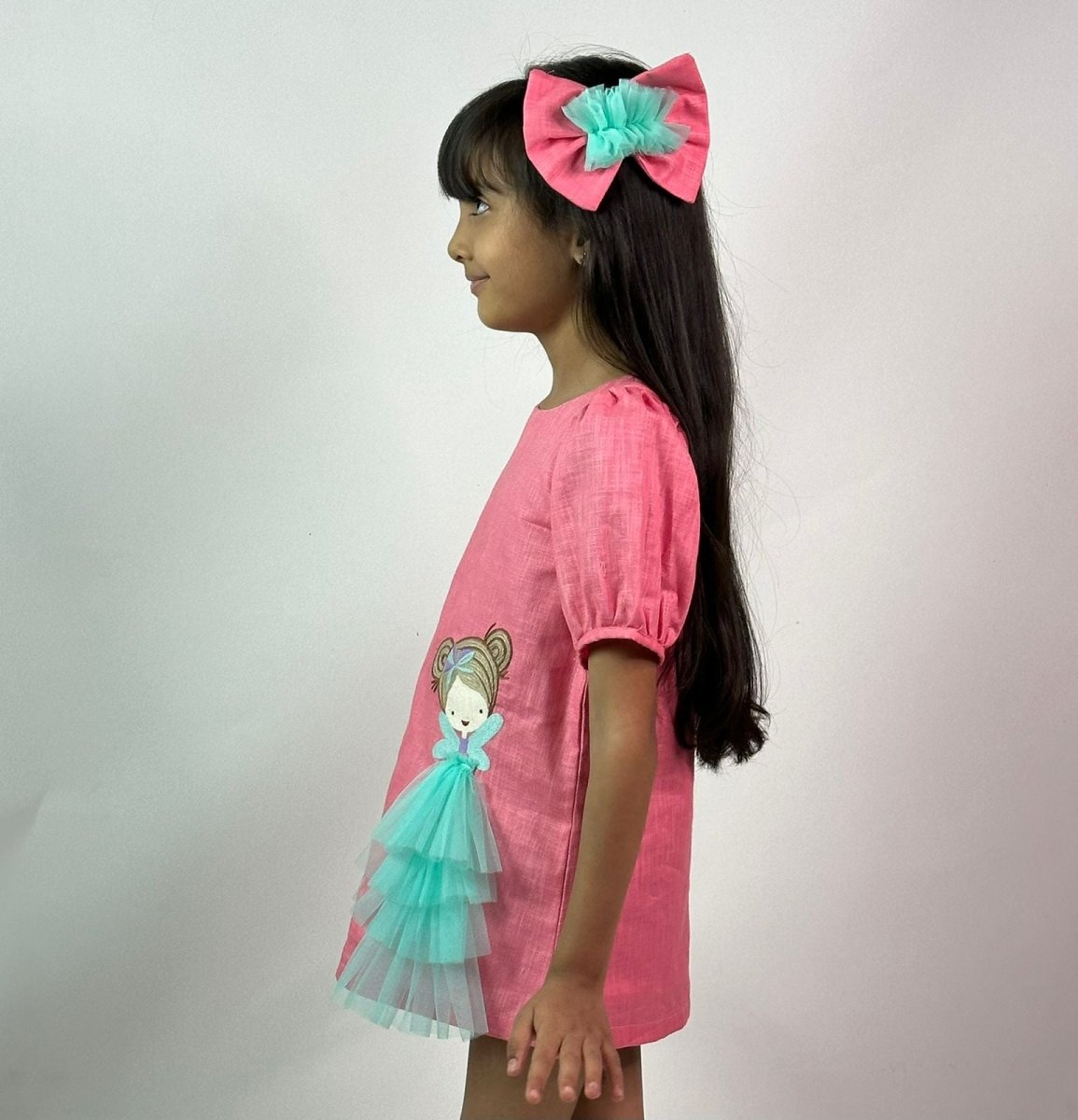 ArthLife Coral Pink Doll A-Line Dress | Grocsy