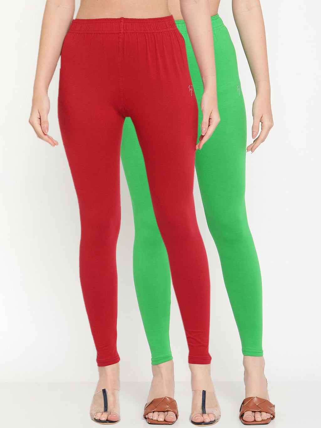 TAG 7 Women Pack of 2 Solid Leggings | Grocsy