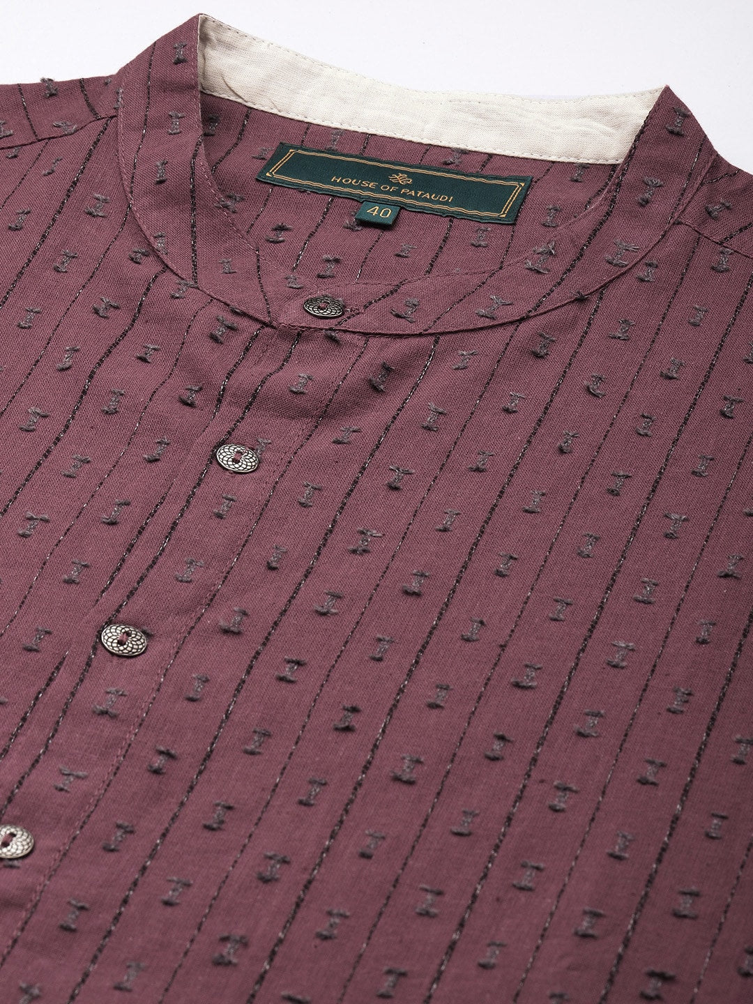 House of Pataudi Woven Design Straight Jashn Kurta | Grocsy