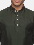 Sethukrishna Mens Green Kurta with Pyjamas | Grocsy