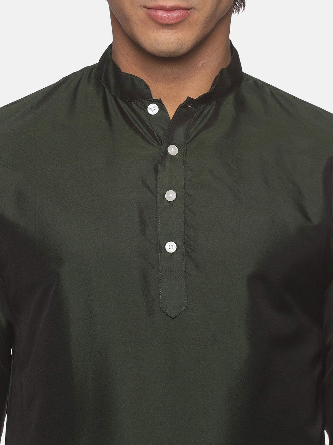 Sethukrishna Mens Green Kurta with Pyjamas | Grocsy
