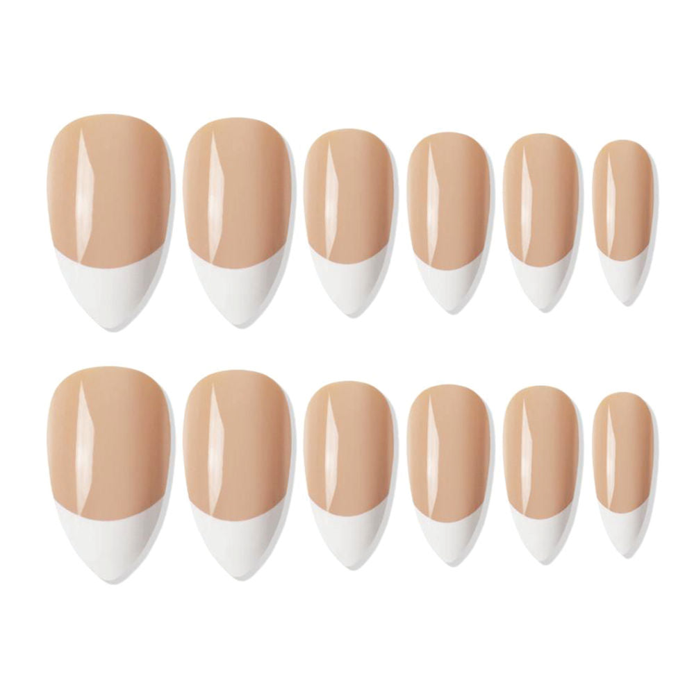Shills Professional Reusable Press On Nails French Almond - SPN741 | Grocsy