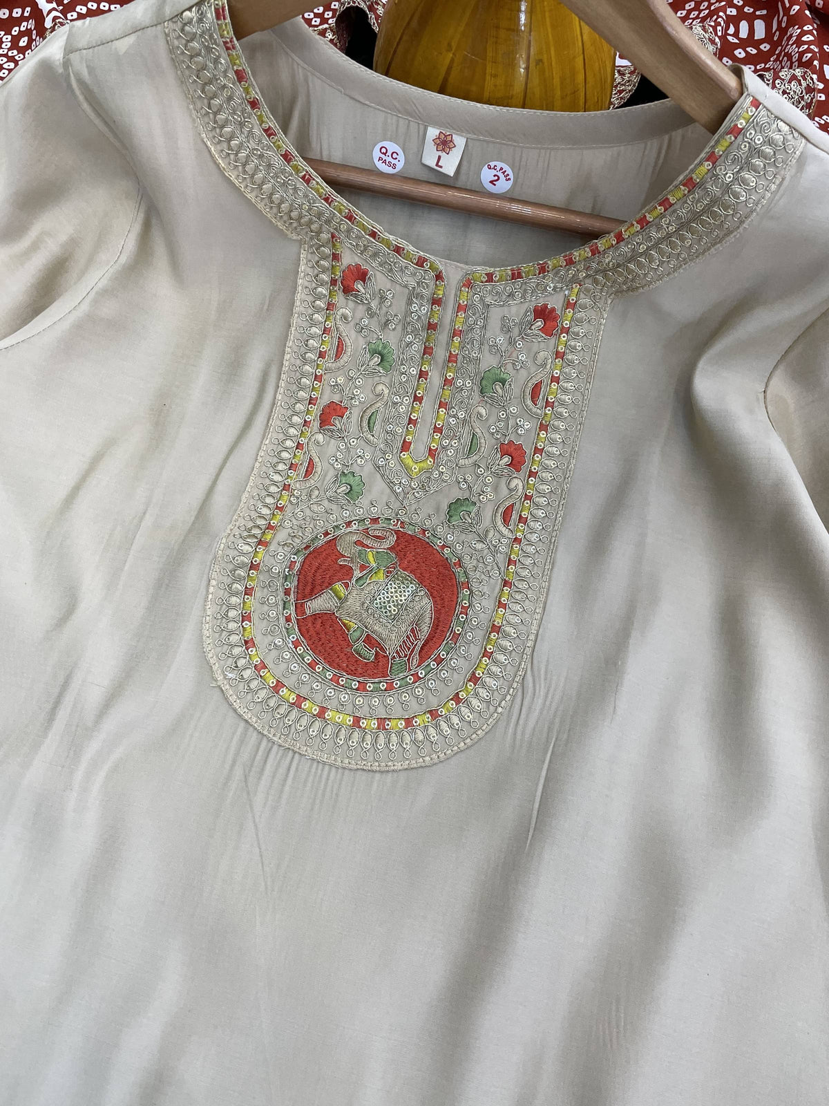 Vellora Bsy Viscose Chiku Daily Wear Sequins Work Readymade Suit | Grocsy