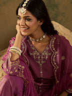 Indo Era Women Floral Embroidered Regular Kurta with Trousers & With Dupatta | Grocsy
