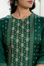 Juniper Women's Green Viscose Rayon Self Design Sharara Set | Grocsy