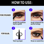 Blue Heaven Intense Kajal + Liner Duo Jet Black | Grocsy
