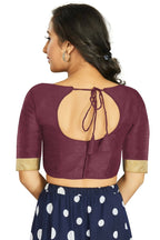 Aastha Fashion Women's Wine Art Silk Designer Traditional Readymade Blouse | Grocsy